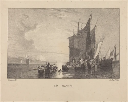 Le matin by Richard Parkes Bonington, print, 1824