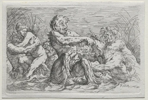 River Gods by Salvator Rosa, print, 1635-1673