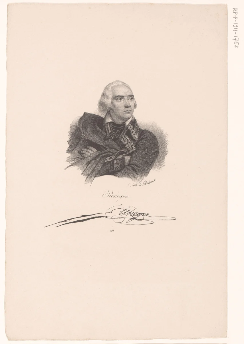 Portret van Jean-Charles Pichegru by anonymous, print, 1818-1842