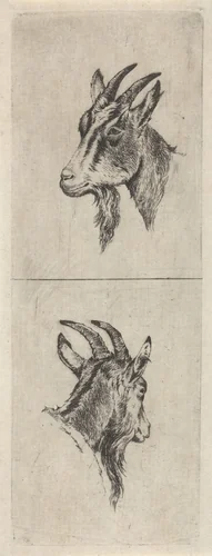 Bokkenkop by Pieter Janson, print, 1780-1851
