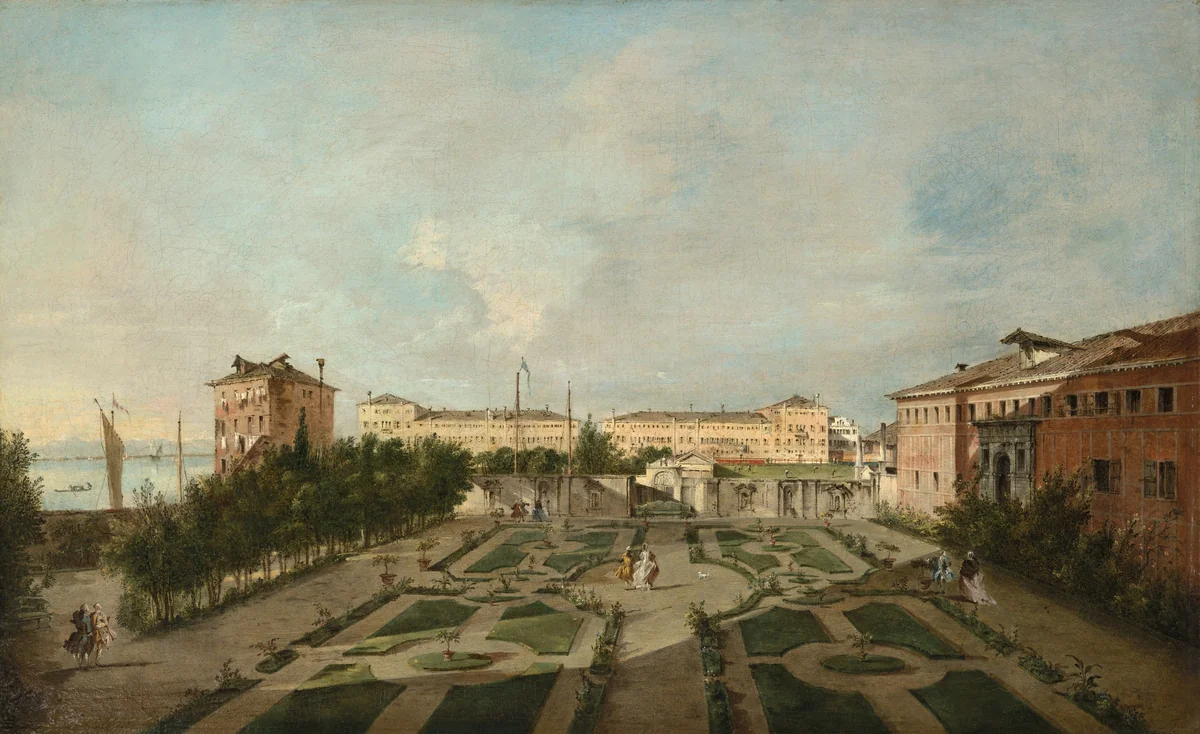 The Garden of Palazzo Contarini dal Zaffo by Francesco Guardi, painting, 1775-1785
