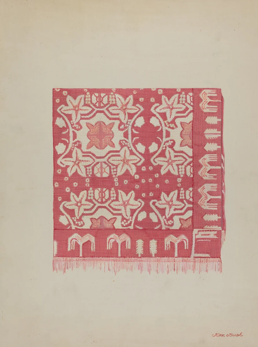 Coverlet by Rex F. Bush, index of american design, 1936