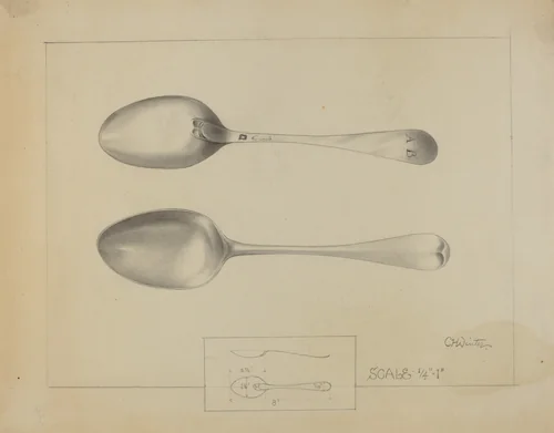 Silver Spoon by Charlotte Winter, index of american design, 1936