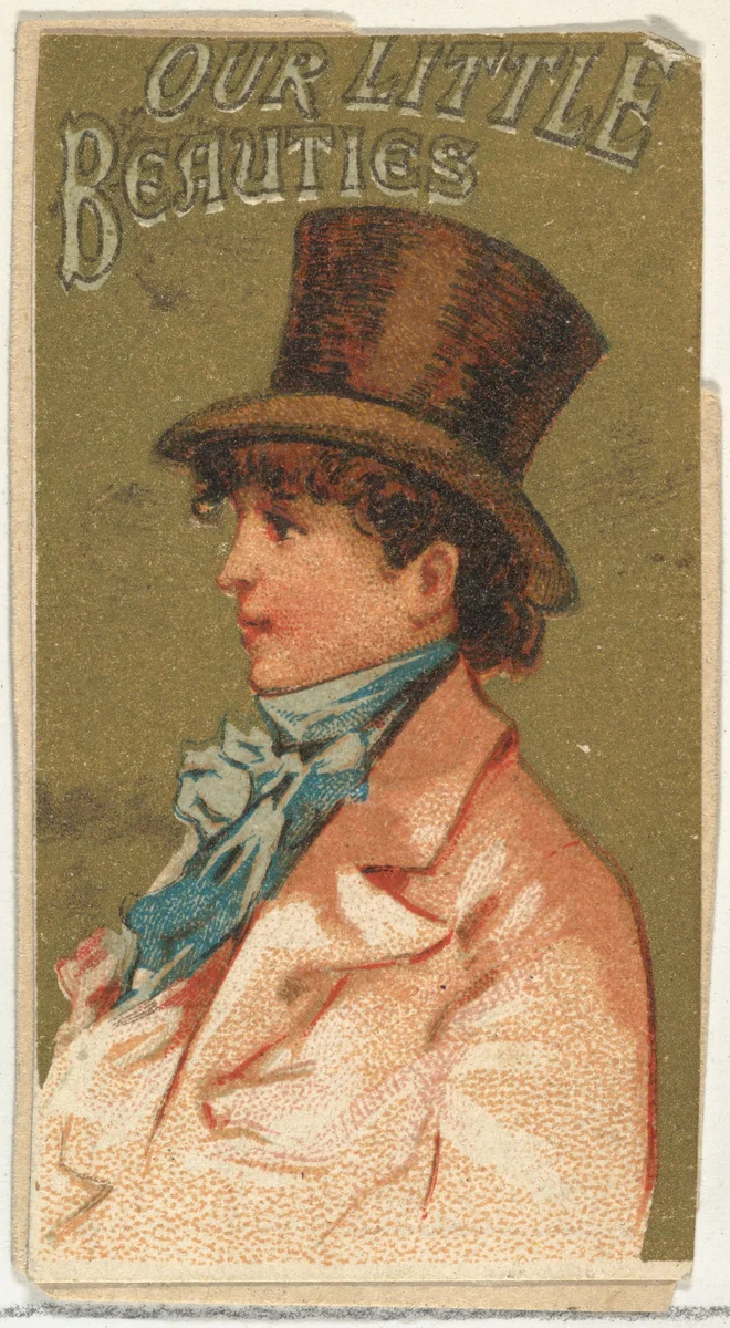 From the Girls and Children series (N58) promoting Our Little Beauties Cigarettes for Allen & Ginter brand tobacco products by Allen & Ginter, print, 1887