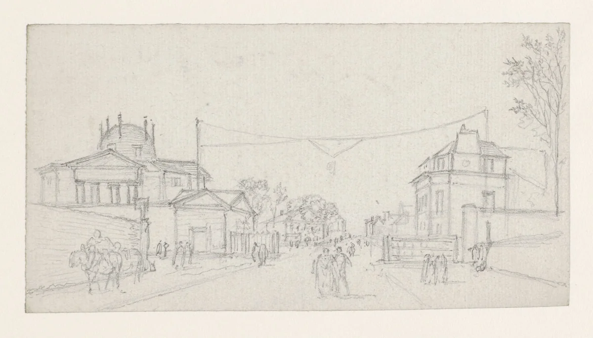 Een van de Barrières van Parijs by Georges Michel, drawing, 1773-1843