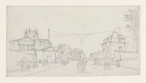 Een van de Barrières van Parijs by Georges Michel, drawing, 1773-1843