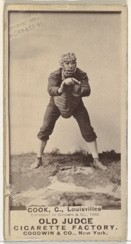 Paul Cook, Catcher, Louisville Colonels, from the Old Judge series (N172) for Old Judge Cigarettes by Goodwin & Company, photograph, 1888