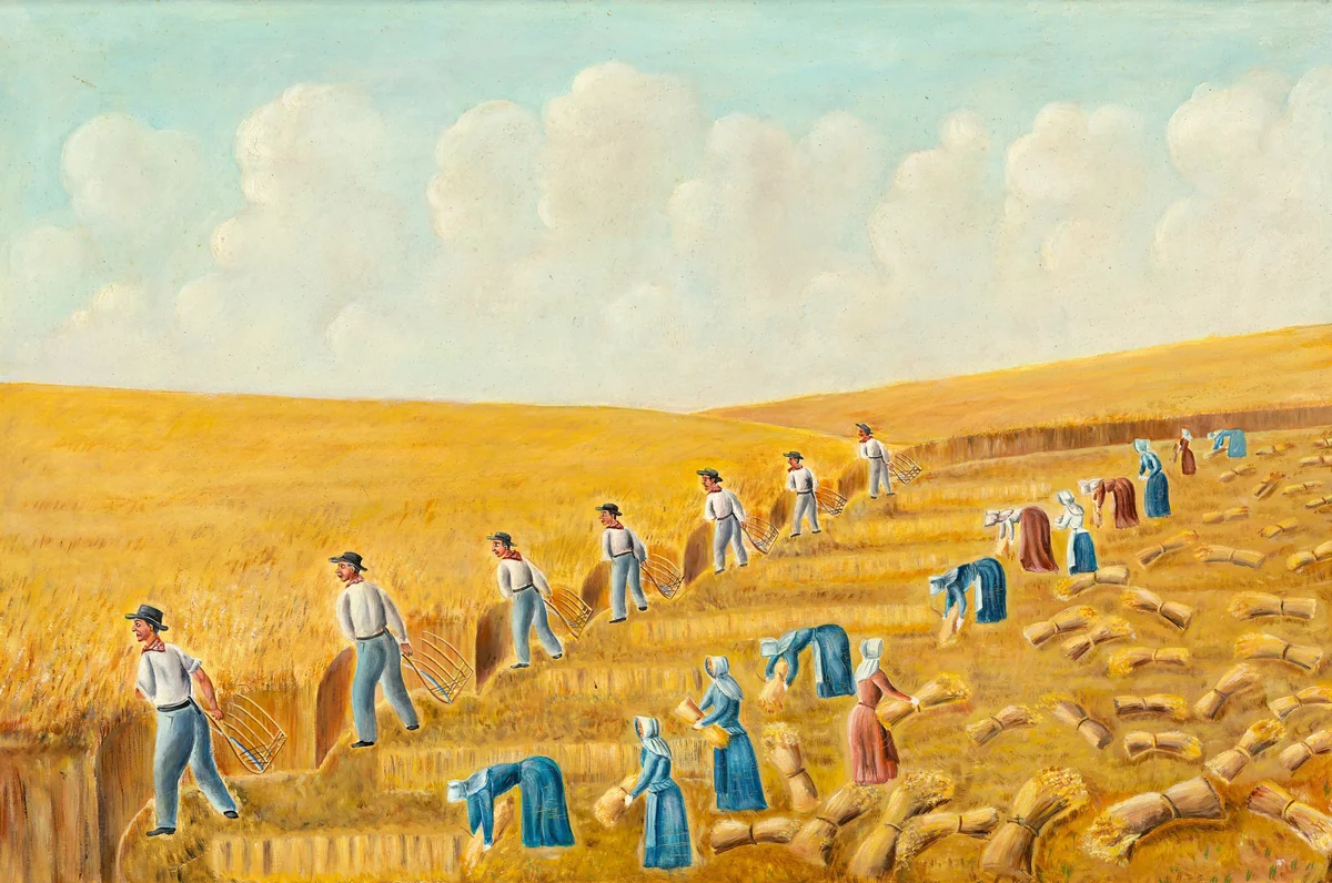 Harvesting with Grain Cradles by Stanley Mazur
Olof Krans, index of american design, 1939
