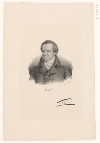 Portret van Jean Noël Hallé by anonymous, print, 1818-1842