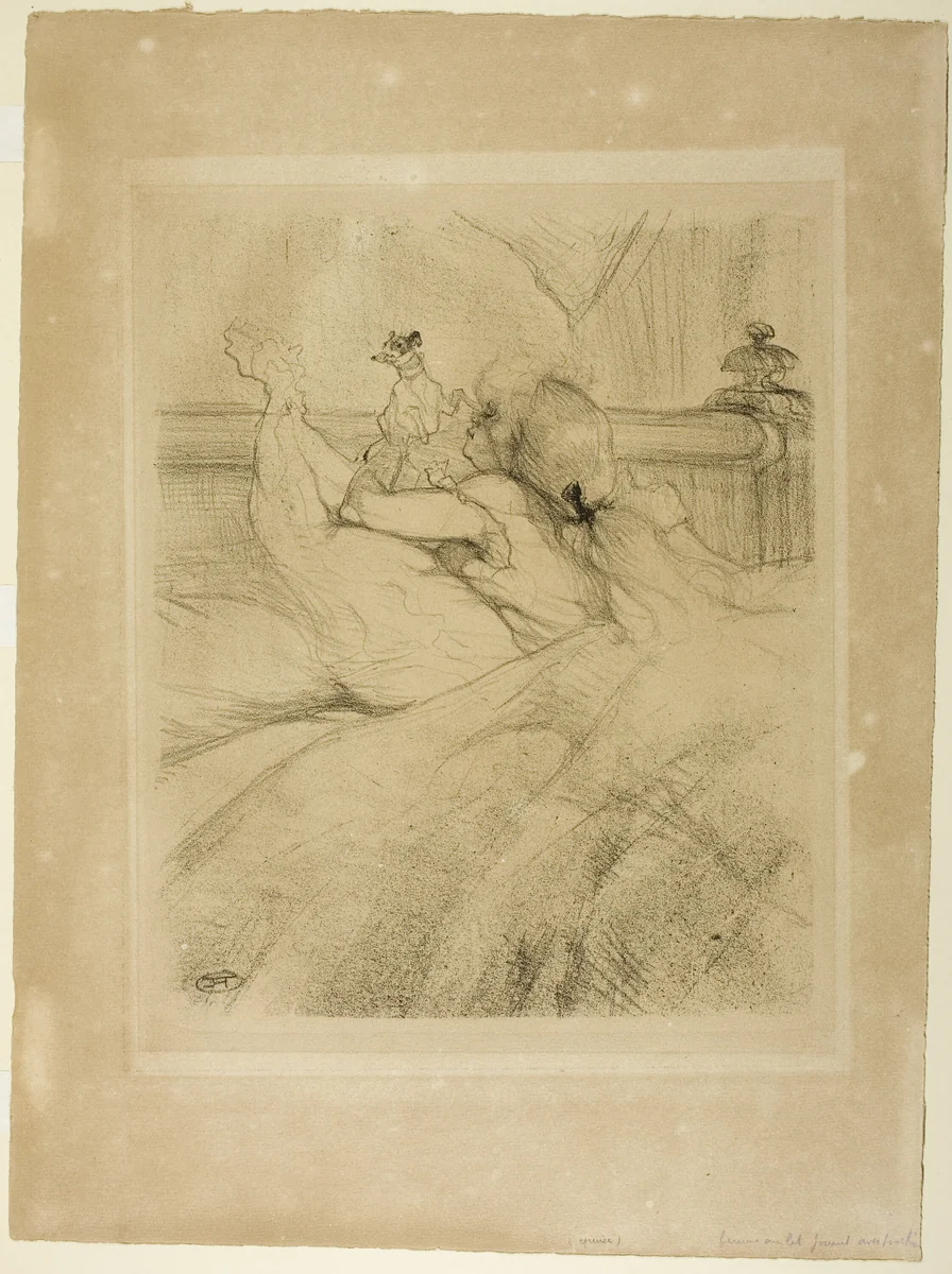 In Bed by Henri de Toulouse-Lautrec, print, 1898