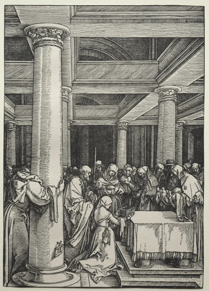 The Presentation of Christ in the Temple by Albrecht Dürer, print, 1504-1505