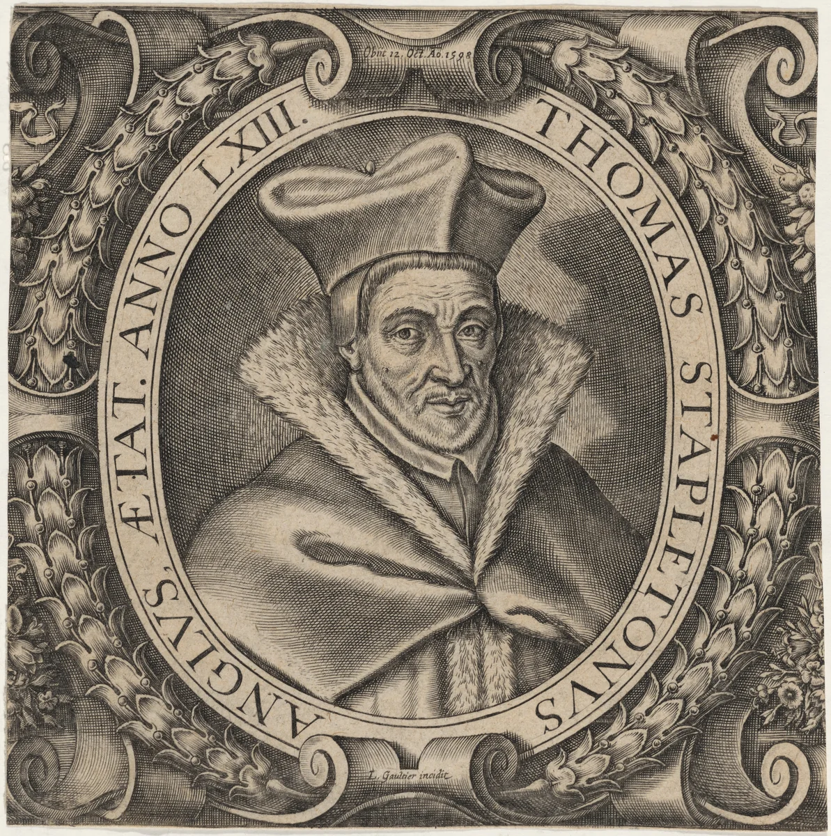 Thomas Stapleton, D.D. by Léonard Gaultier, print, 1561-1641