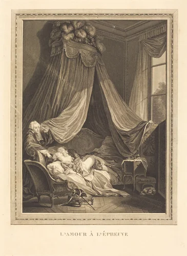 L'Amour à l'épreuve by Jacques-Firmin Beauvarlet; Pierre-Antoine Baudouin, print, 1731-1797