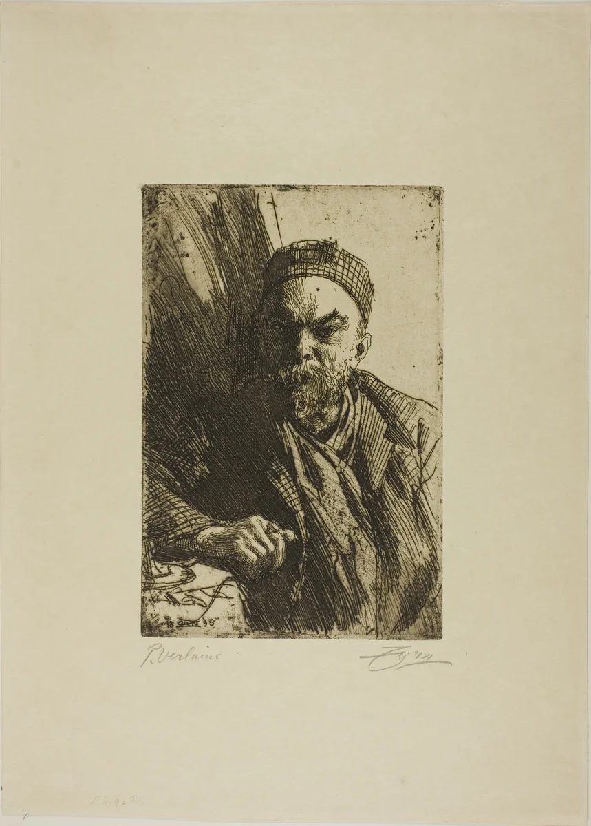 Paul Verlaine II by Anders Zorn, print, 1895