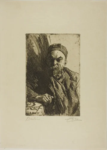 Paul Verlaine II by Anders Zorn, print, 1895