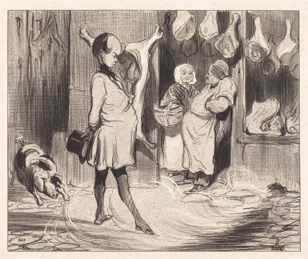 Impressions de voyage d'un grand poete by Honoré Daumier, print, 1842