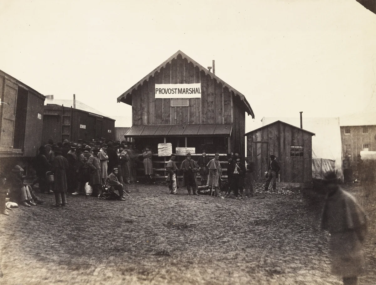 Provost Marshall's Office, Aquia Creek by Timothy O'Sullivan, Alexander Gardner, photograph, 1863