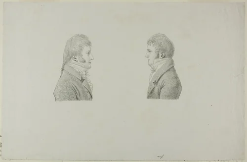 Portraits of King Louis Philippe & Antoine Philippe d'Orleans, duc de Montpensier by Antoine Philippe d'Orléans, print, 1805