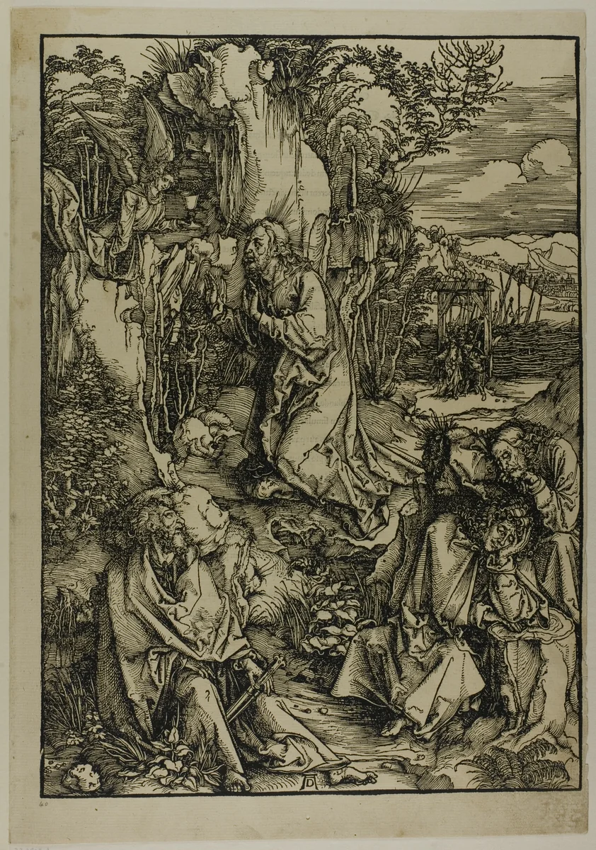 Agony in the Garden, from The Large Passion by Albrecht Dürer, print, 1496-1497