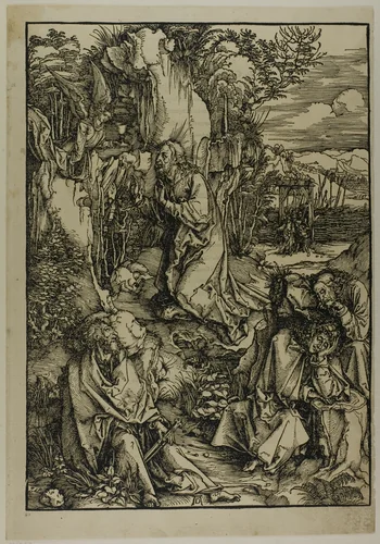 Agony in the Garden, from The Large Passion by Albrecht Dürer, print, 1496-1497