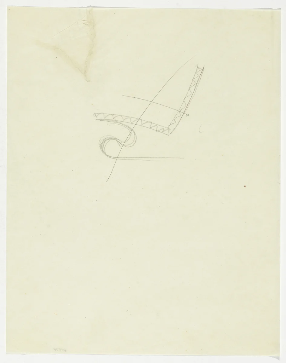Lounge Chair with Arms (Elevation sketch) by Ludwig Mies van der Rohe, mies van der rohe archive, 1926