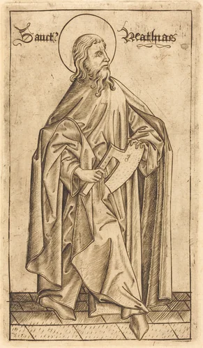 Saint Matthias (?) by Israhel van Meckenem, print, 1470-1480