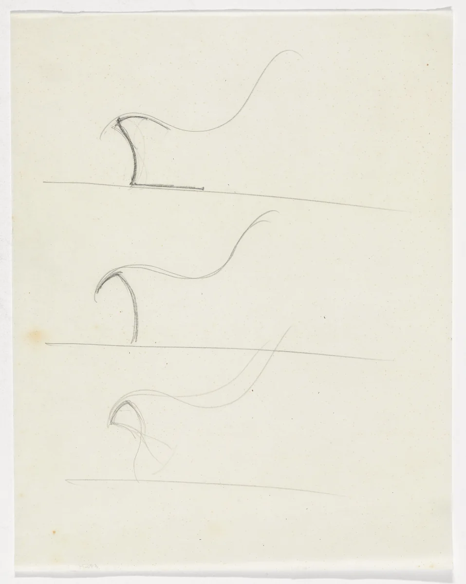 Reclining Chair without Arms (Elevation sketches) by Ludwig Mies van der Rohe, mies van der rohe archive, 1926