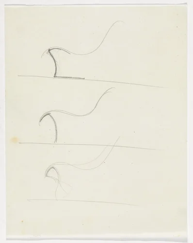 Reclining Chair without Arms (Elevation sketches) by Ludwig Mies van der Rohe, mies van der rohe archive, 1926