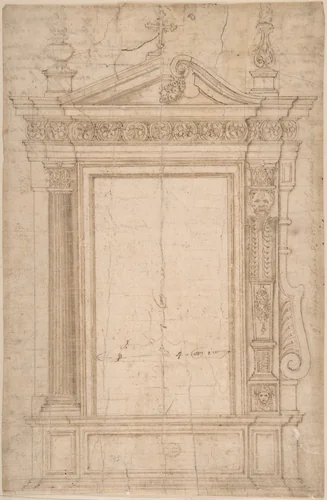 Altar Frame by anonymous, drawing, 1500-1600