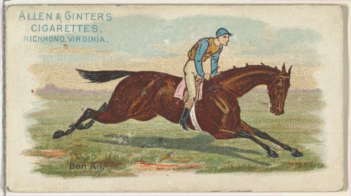From The World's Racers series (N32) for Allen & Ginter Cigarettes by Allen & Ginter, print, 1888