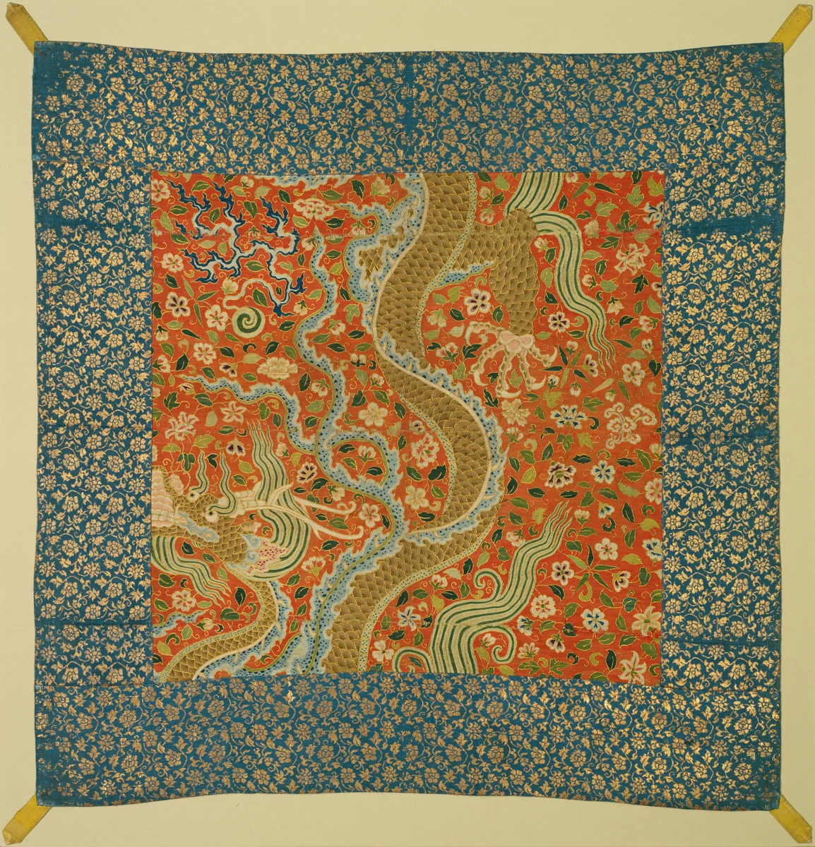 Canopy with Dragon among Flowers by Unknown, textile, 1175-1499