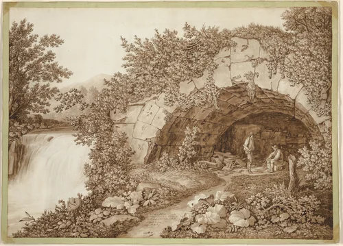 The Bridge of San Paolo by Jacob Philipp Hackert, drawing, 1793