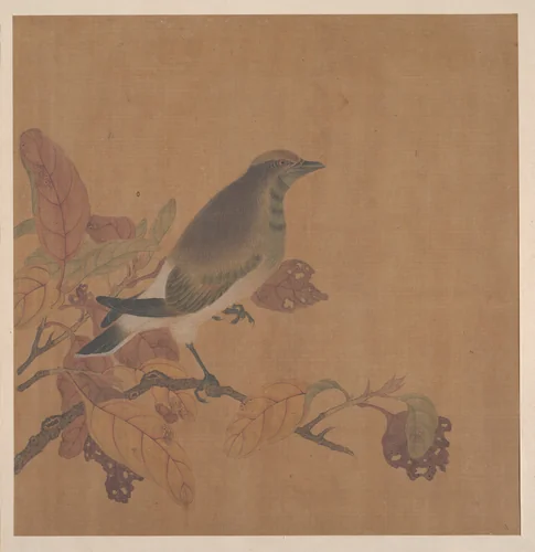 Bird on Branch by Unidentified Artist, painting, 1644-1911