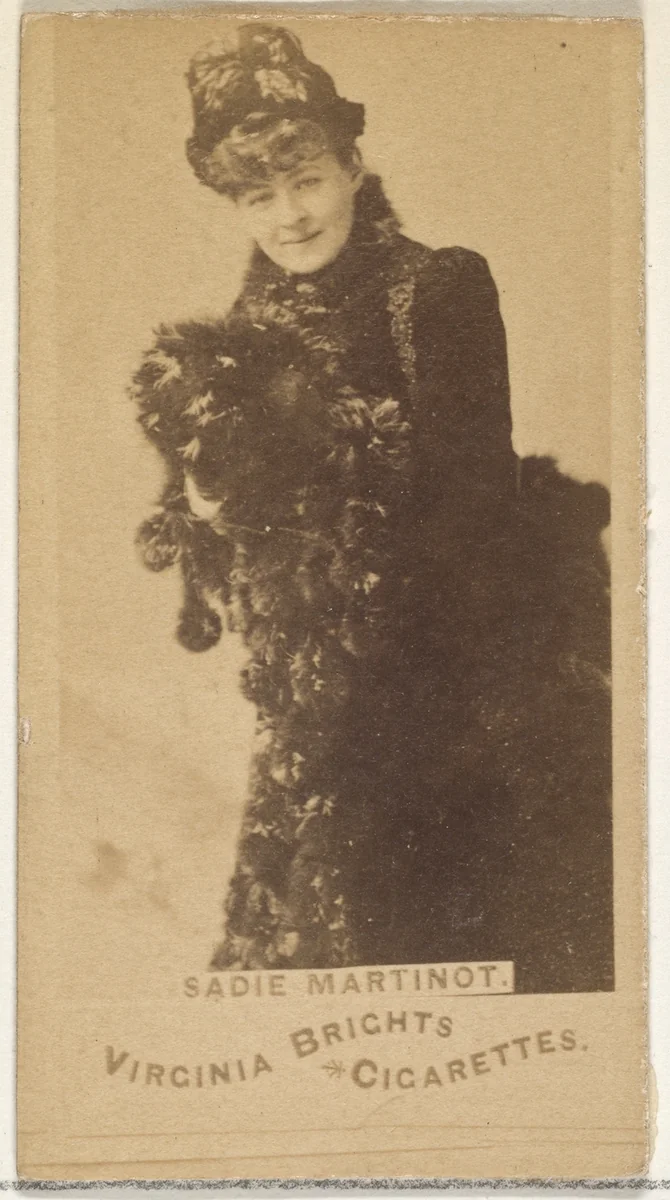 Sadie Martinot, from the Actors and Actresses series (N45, Type 1) for Virginia Brights Cigarettes by Allen & Ginter, photograph, 1885-1891