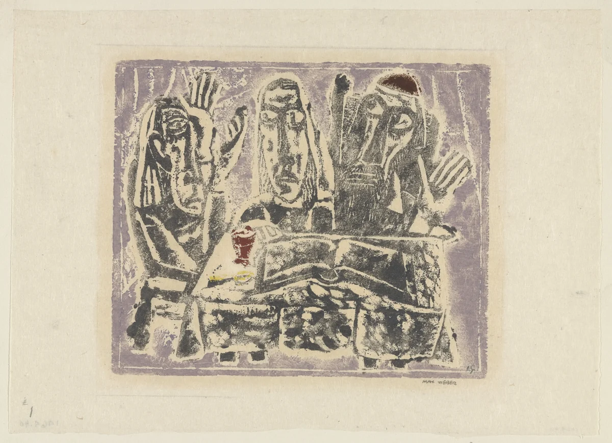 Feast of Passover by Max Weber, print, 1920