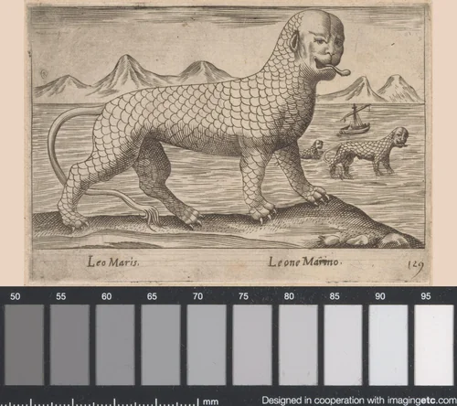 Zeeleeuw by Antonio Tempesta, print, 1565-1630