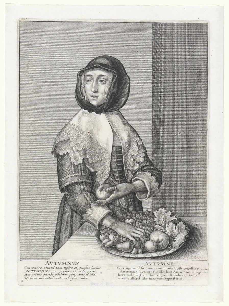 Herfst by Wenceslaus Hollar, print, 1641