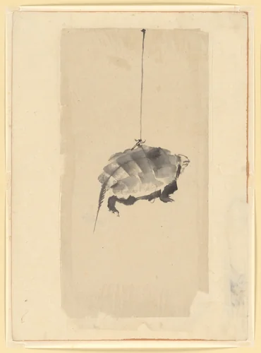 Tortoise Suspended By String by Katsushika Hokusai (葛飾 北斎), painting, 1700-1899