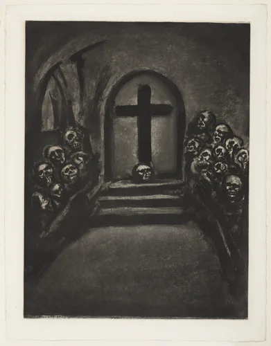 "He That Believeth in Me, Though He Were Dead, Yet Shall He Live" («Celui qui croit en moi fût-il mort vivra»), plate XXVIII from Miserere by Georges Rouault, illustrated book, 1923