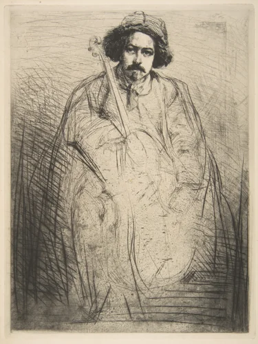 Becquet (J. Becquet, Sculptor) by James McNeill Whistler, print, 1859