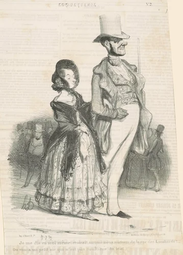 Je me dis en moi-même by Honoré Daumier, print, 1839