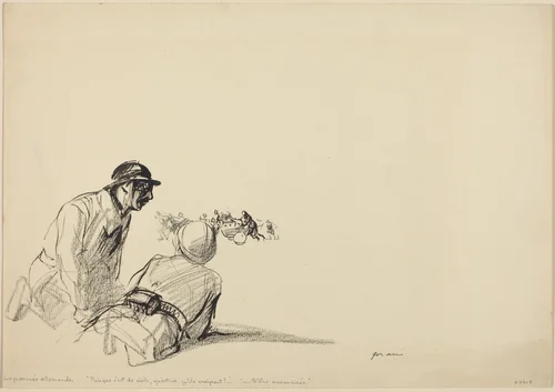 German Advance by Jean-Louis Forain, drawing, 1914-1919