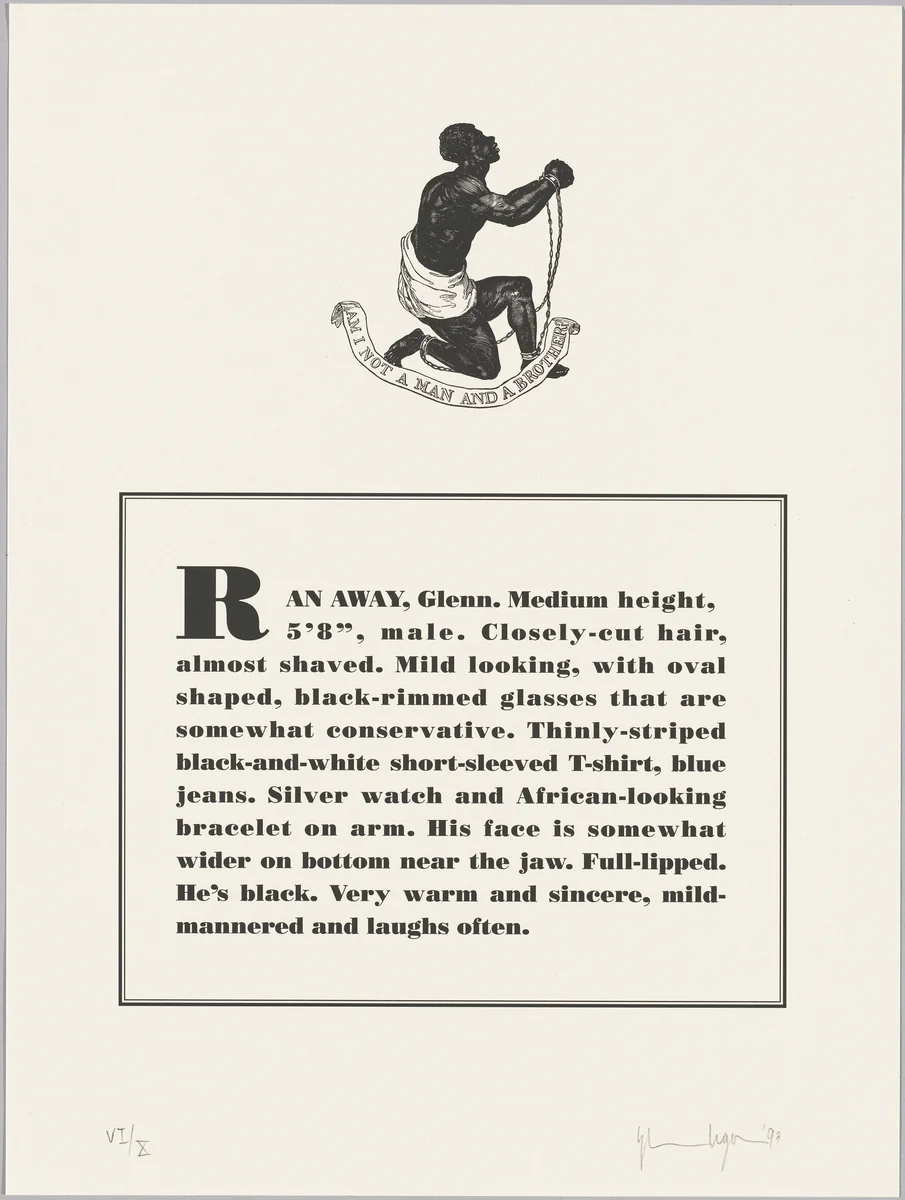 Untitled by Glenn Ligon, portfolio, 1993