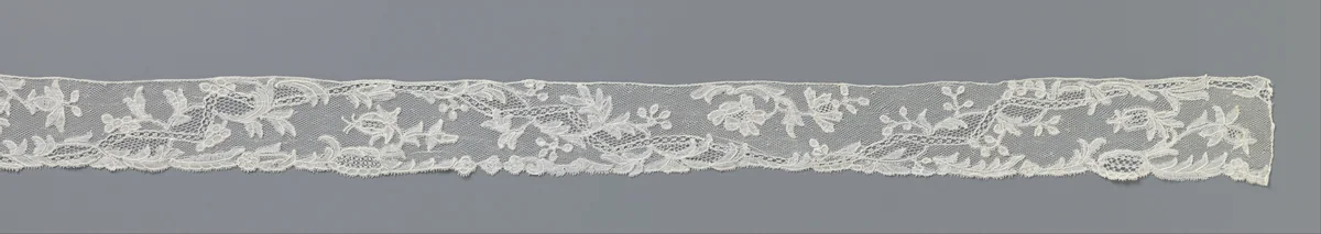 Mutsenstrook van kloskant met zigzag-rivière by anonymous, other, 1750-1760