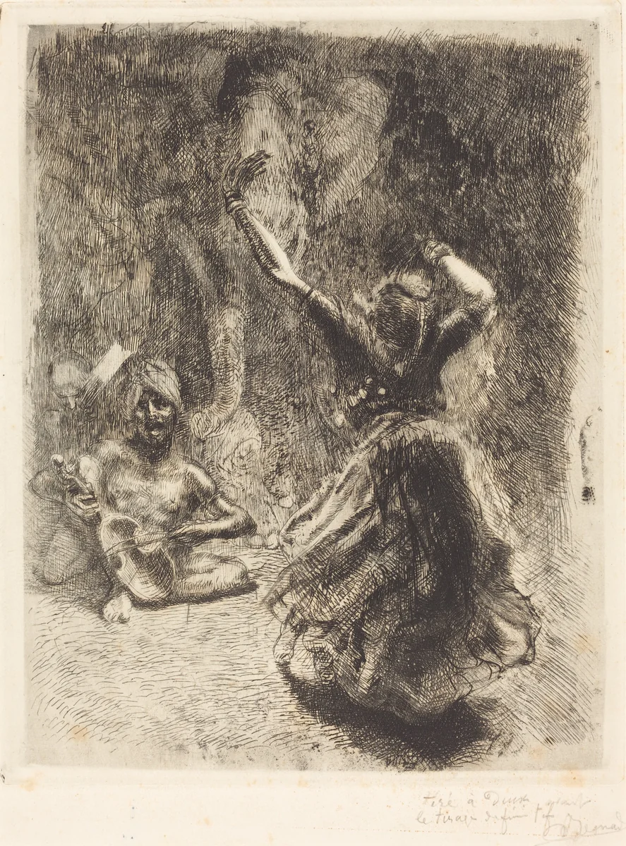 The Dancer of Tanjore (La bayadère de Tanjore) by Albert Besnard, print, 1914