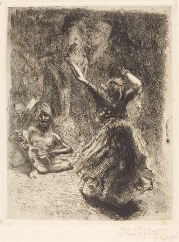 The Dancer of Tanjore (La bayadère de Tanjore) by Albert Besnard, print, 1914