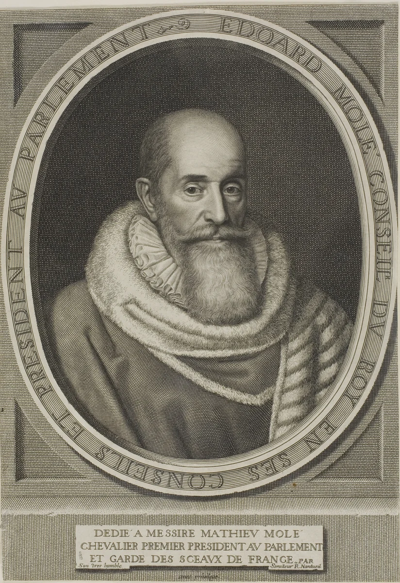 Portrait of Edouard Molé by Robert Nanteuil, print, 1653