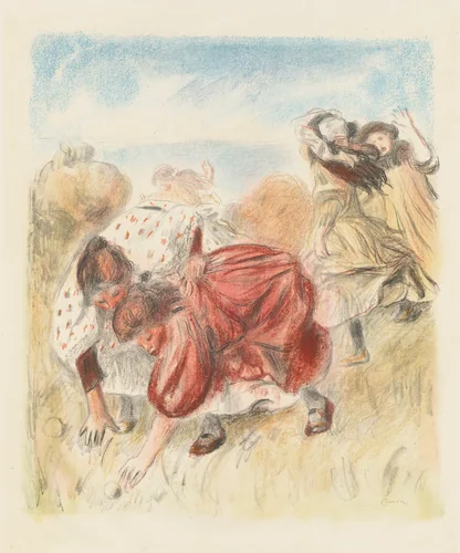 Children Playing Ball (Enfants jouant a la balle) by Auguste Renoir, print, 1900