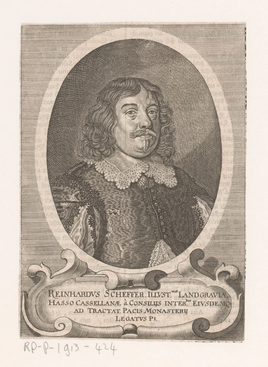 Portret van Reinhard Scheffer by Matthäus Merian, book, 1652