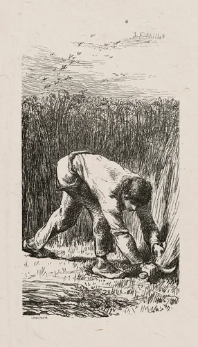 Reaper by Jacques Adrien Lavieille
Jean François Millet, print, 1853